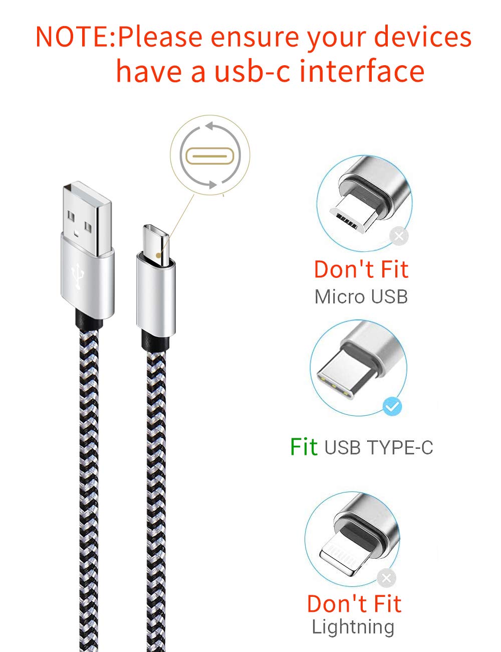 USB Type C Cable Fast Charging