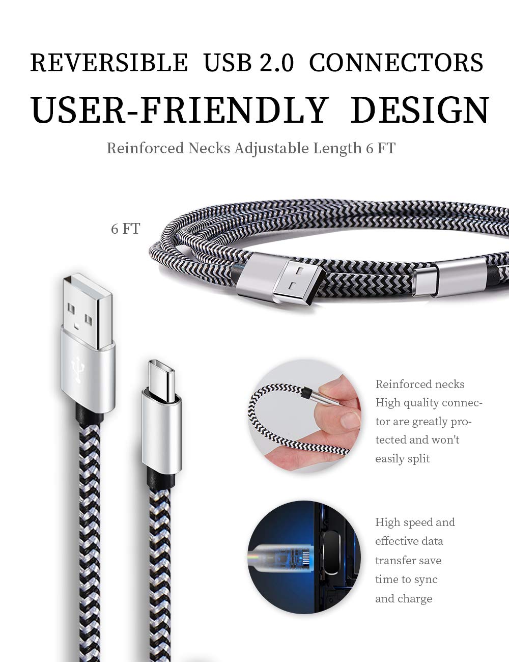 USB Type C Cable Fast Charging