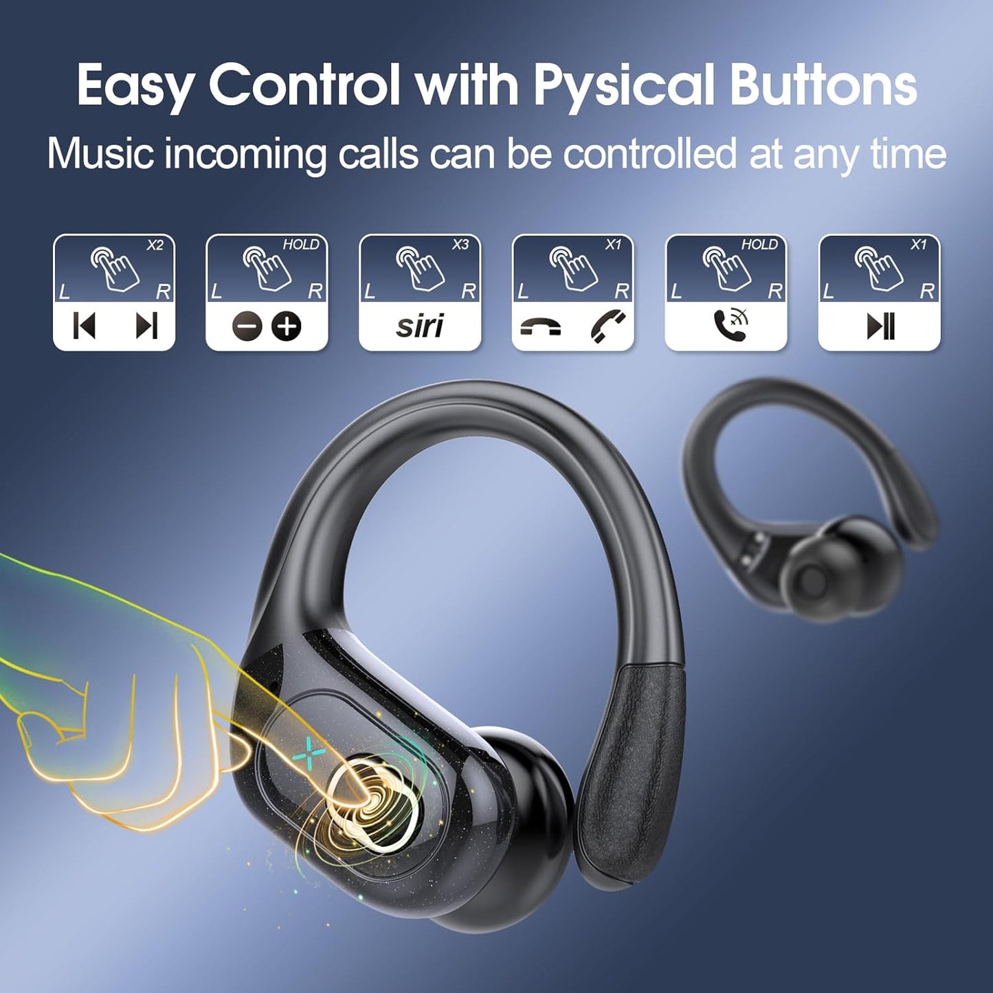 Wireless Earbuds 75hrs Bluetooth 5.4 Headphone
