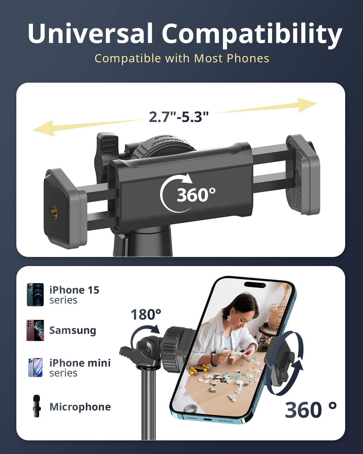 12'' Selfie Ring Light with 62’’ Tripod Stand for Video Recording,