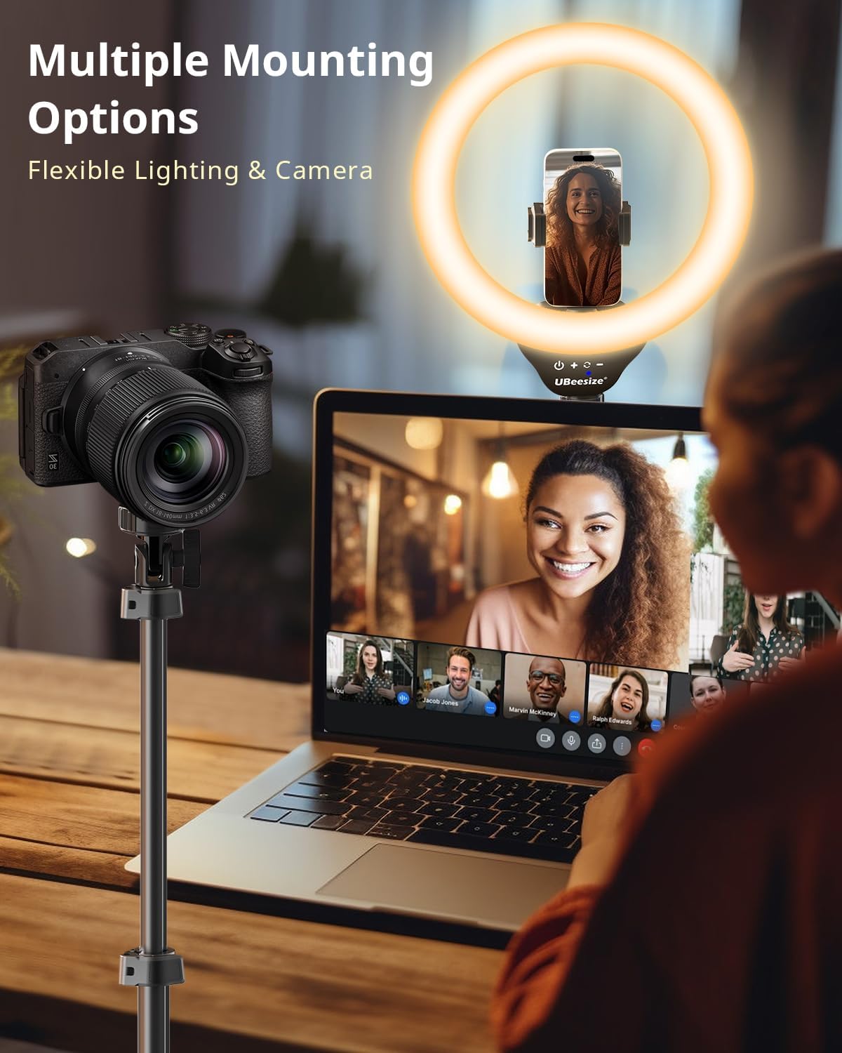 12'' Selfie Ring Light with 62’’ Tripod Stand for Video Recording,