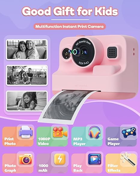 1080P Kids Instant Camera